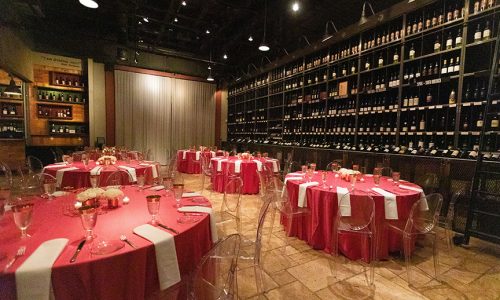 Modern event furniture rental setup in Tampa with lounge sofas and cocktail tables